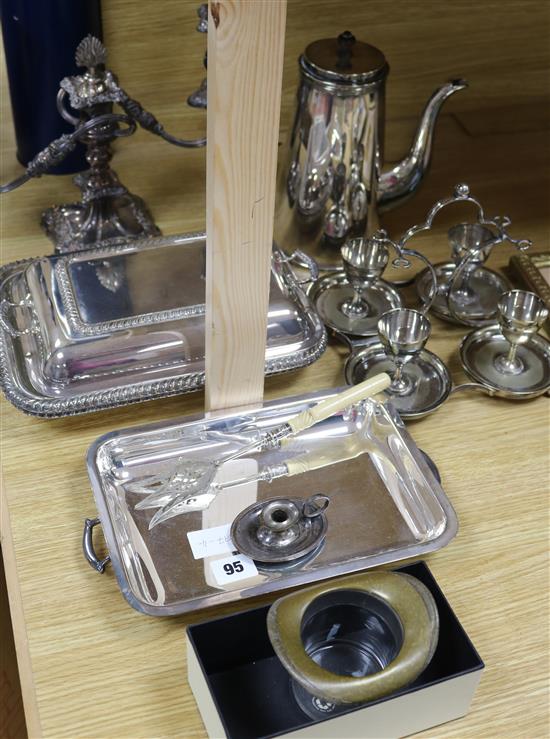 A quantity of silver plated wares